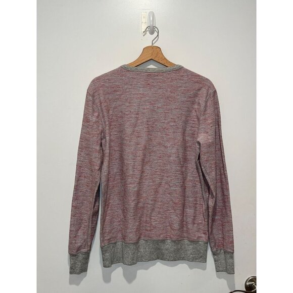 Faherty Reversible Red & Gray Long Sleeve Sweatshirt  Mens Medium - Picture 5 of 9